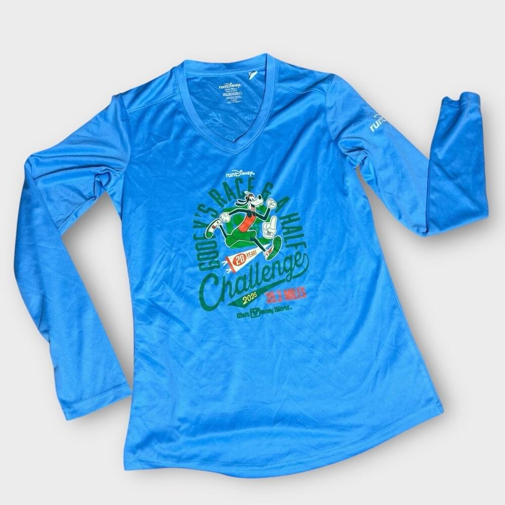 Rundisney Goofy’s marathon and a half Blue Long Sleeve Women's 2025 Race Shirt